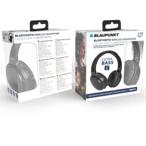 Auriculares inalámbricos blaupunkt blp4632/ con micrófono/ bluetooth/ negros - Imagen 3