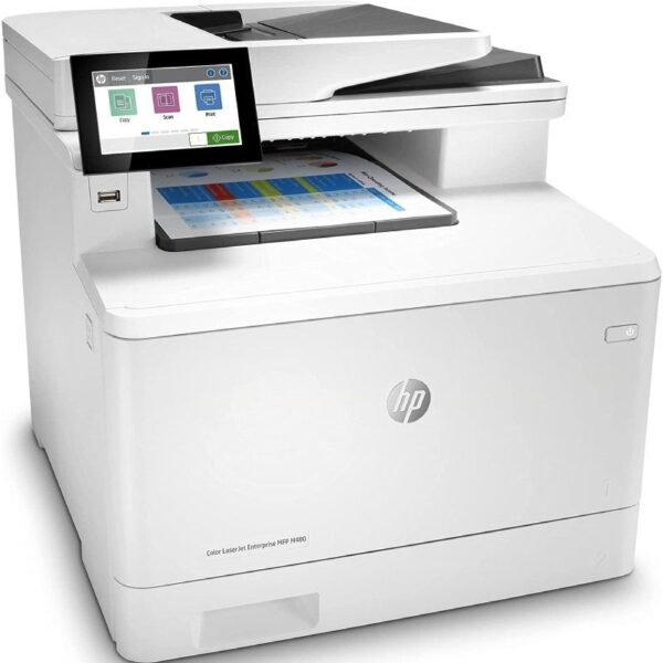 Multifunción Láser Color HP LaserJet Enterprise MFP M480F/ Fax/ Dúplex/ ADF/ Blanca - Imagen 3