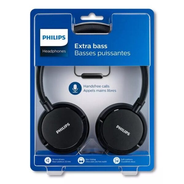 Auriculares philips shl5005/ con micrófono/ jack 3.5/ negros - Imagen 3