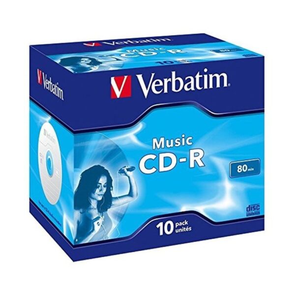 Cd-r verbatim music 16x/ caja-10uds