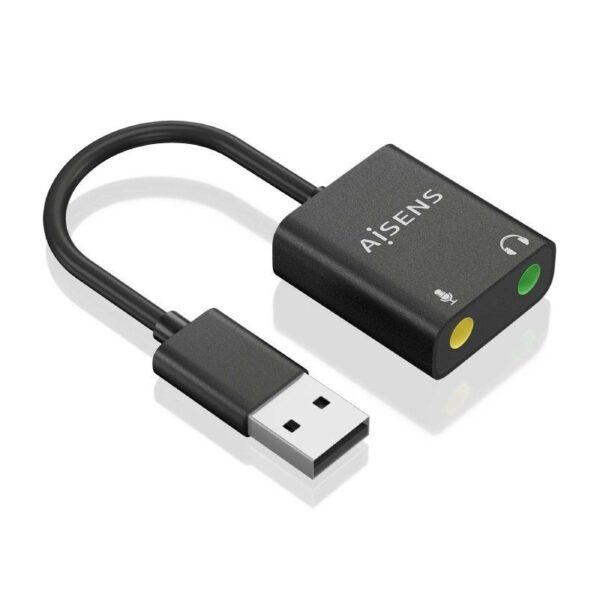 Tarjeta de Sonido Aisens A106-0769/ USB Macho - 2xJack 3.5 Hembra - Imagen 2