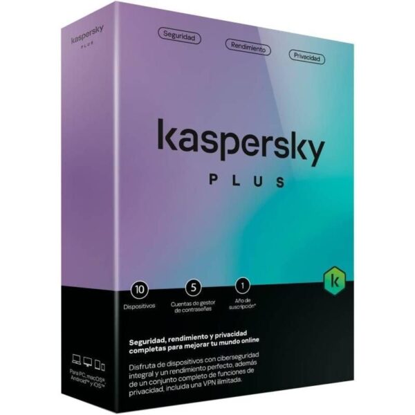 Antivirus Kaspersky Plus/ 10 Dispositivos/ 1 Año