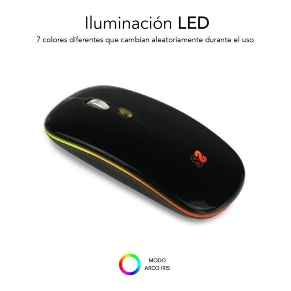 Ratón Inalámbrico por Bluetooth Subblim LED Dual Flat/ Batería recargable/ Hasta 1600 DPI - Imagen 2