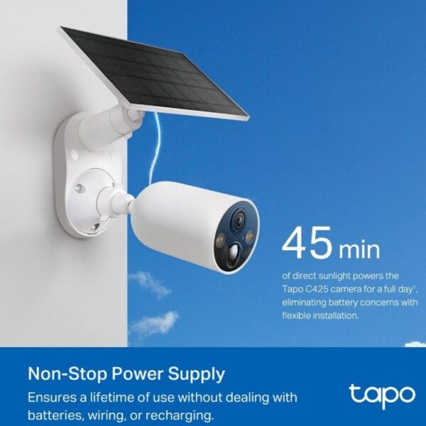 Cámaras de Videovigilancia TP-Link Tapo C425 KIT/ Visión Nocturna/ Control desde APP/ Incluye Panel Solar - Imagen 3