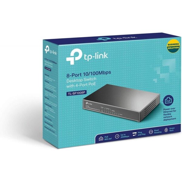 Switch TP-Link SF1008P 8 Puertos/ RJ-45 10/100 PoE - Imagen 3