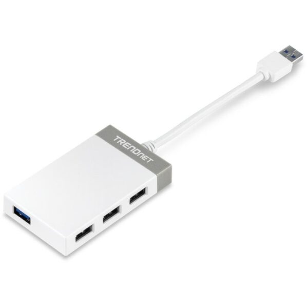 Hub USB 3.0 Trendnet TU3-H4E/ 4xUSB/ Blanco y Gris - Imagen 2