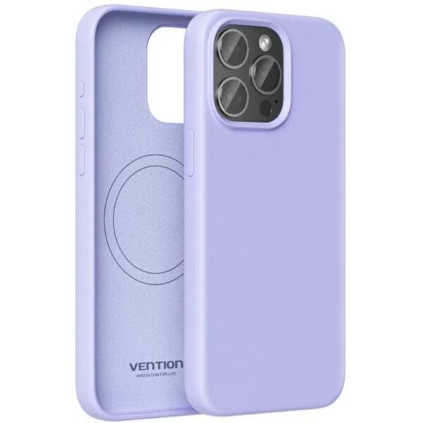 Funda Silicona con Magsafe Vention KUEV0-40/ Compatible con iPhone 14 Pro Max/ Morada