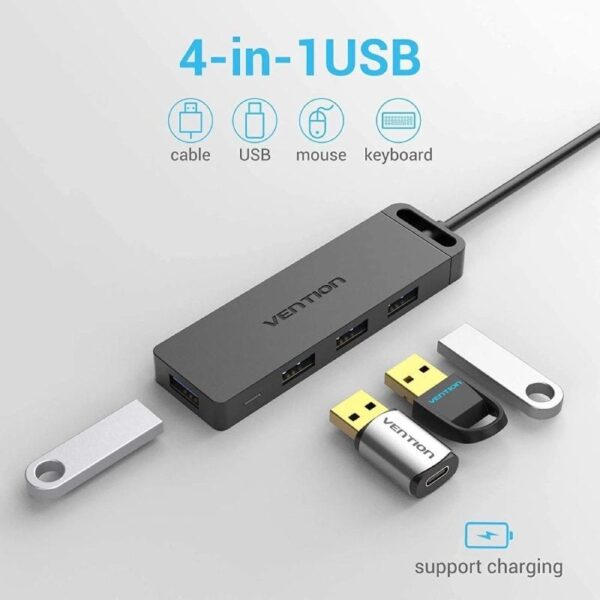 Hub USB 3.0 Vention CHLBB/ 4xUSB/ 1xMicroUSB PD - Imagen 3