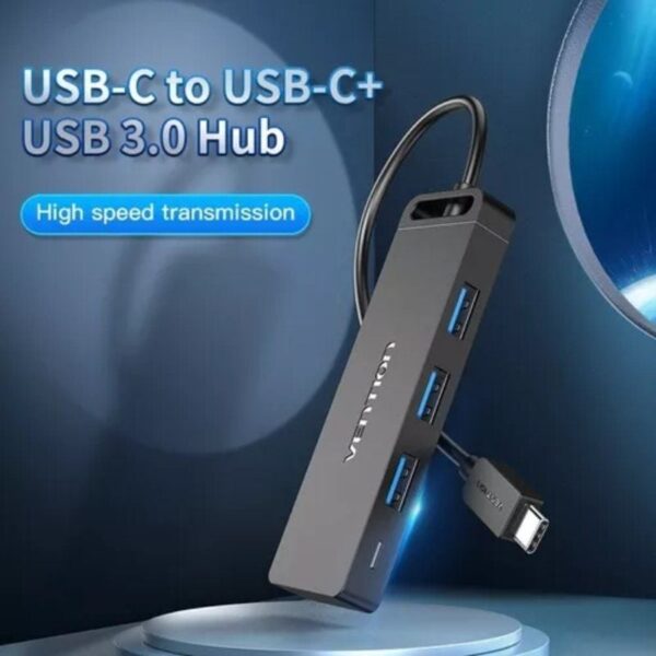 Hub USB Tipo-C Vention TGTBB/ 3xUSB/ 1xUSB Tipo-C/ 1x MicroUSB PD - Imagen 2