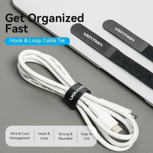 Tira Organizadora de Cables Vention KAOB0/ 18cm - Imagen 2