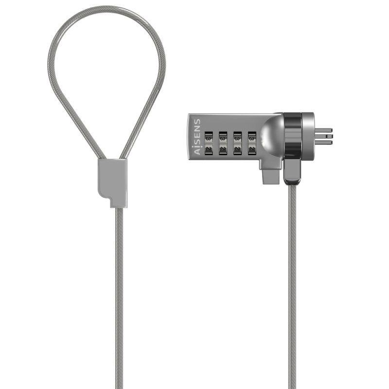 Cable de Seguridad para Portátiles Aisens ASLK-D40N01-SL/ 1.5m - Imagen 2