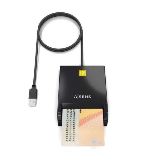 Lector de DNI y Tarjetas Aisens ASCR-SN06-BK/ Negro - Imagen 3
