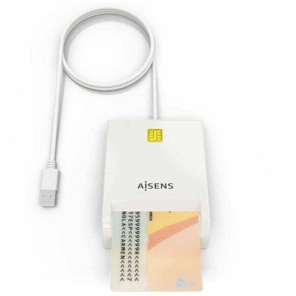 Lector de DNI y Tarjetas Aisens ASCR-SN07-W/ Blanco - Imagen 3