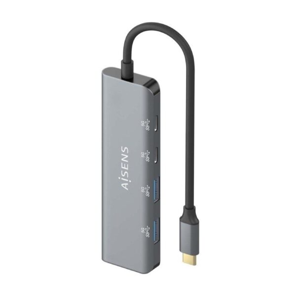 Hub USB Tipo-C Aisens A109-0763/ 2xUSB/ 2xUSB Tipo-C/ Gris - Imagen 3
