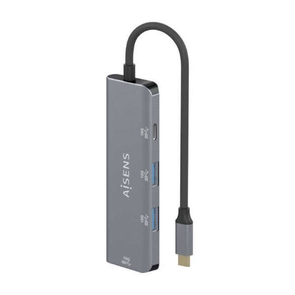 Hub USB Tipo-C Aisens A109-0764/ 3xUSB/ 1xUSB Tipo-C/ Gris - Imagen 3