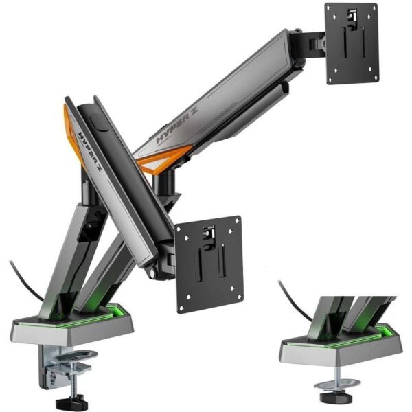 Soporte de Mesa Gaming para Monitor Aisens DT38TSRRGB-349/ Giratorio/ Inclinable/ hasta 16kg/ con Iluminación RGB - Imagen 3