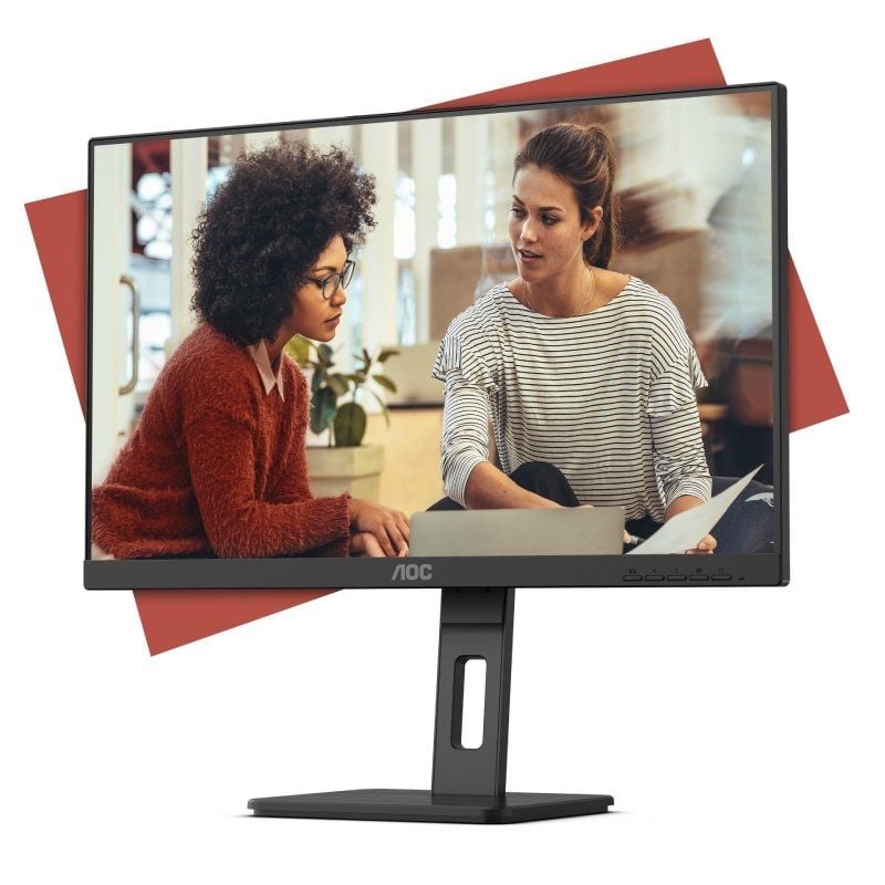 Monitor AOC 24E3QAF 23.8"/ Full HD/ Multimedia/ Regulable en altura/ Negro - Imagen 3