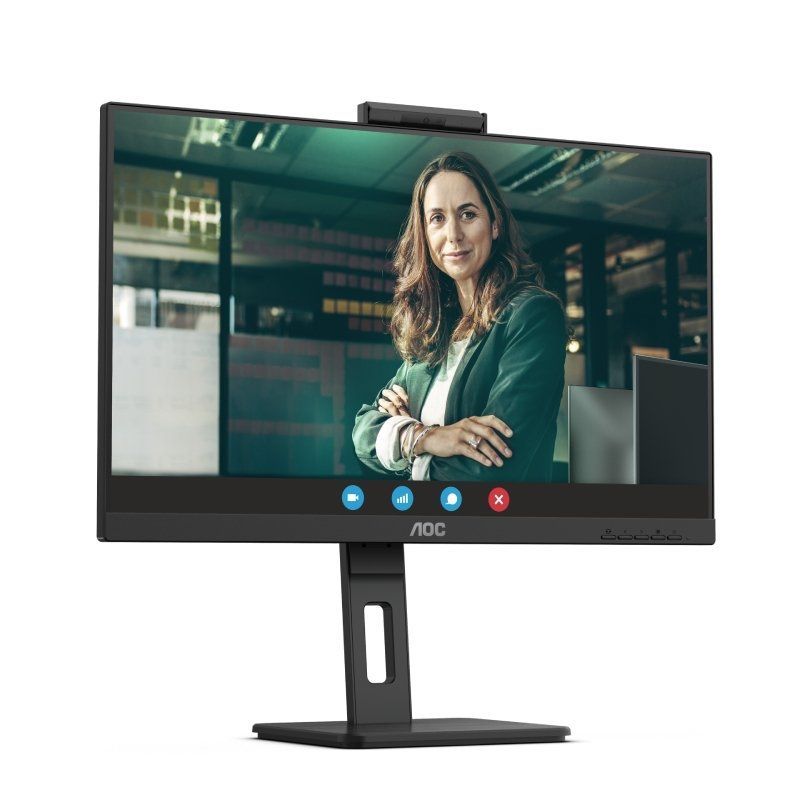 Monitor Profesional AOC 24P3CW 23.8"/ Full HD/ Webcam/ Multimedia/ Regulable en altura/ Negro - Imagen 2