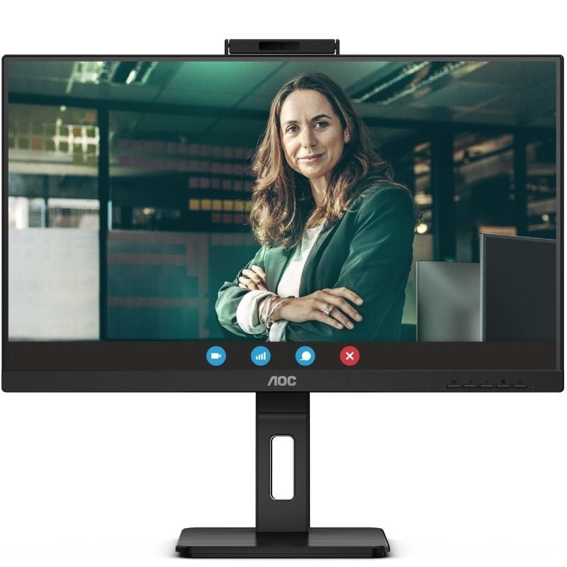 Monitor Profesional AOC Q27P3QW 27″/ QHD/ Webcam/ Multimedia/ Regulable en altura/ Negro