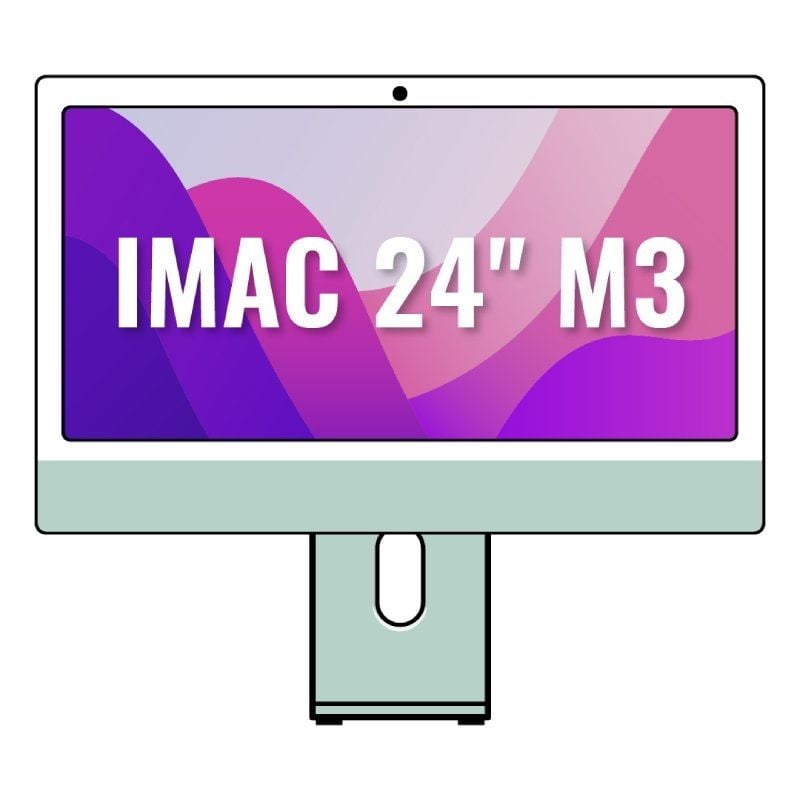 Apple iMac 24″ Retina 4,5K / M3 8-Core CPU/ 8Gb/ 256Gb SSD/ 10-Core GPU/ Verde