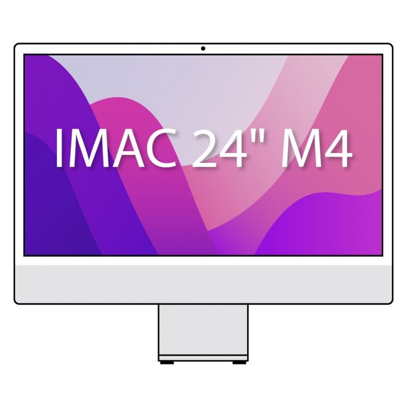 Apple iMac 24″ Retina 4,5K / M4 8-Core CPU/ 16Gb/ 256Gb SSD/ 8-Core GPU/ Plata