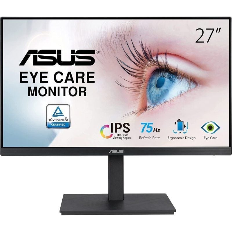 Monitor Asus VA27EQSB 27″/ Full HD/ Multimedia/ Regulable en altura/ Negro