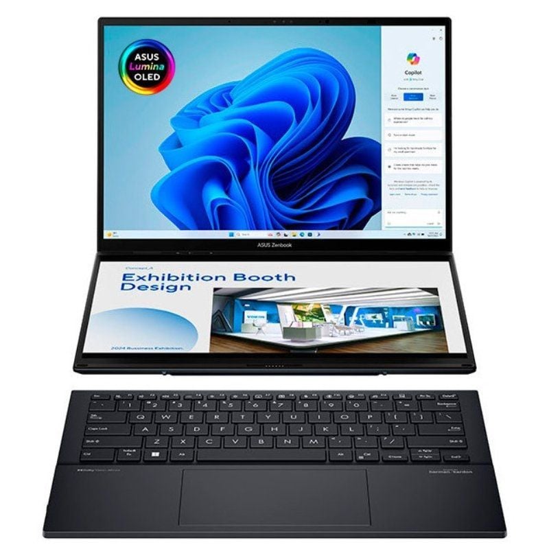 Portátil Convertible Asus ZenBook Duo OLED UX8406CA-PZ152W Intel Core Ultra 9-285H/ 32GB/ 1TB SSD/ 14"+14" Táctil/ Win11