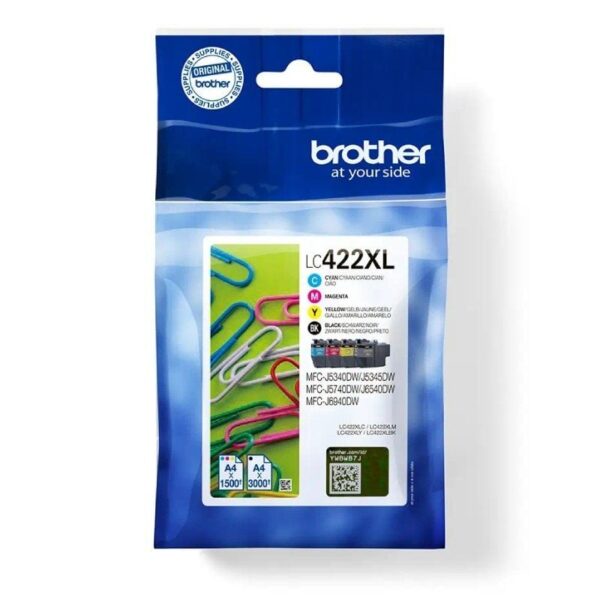 Cartucho de Tinta Original Brother LC-422XL Alta Capacidad Multipack/ Cian/ Magenta/ Amarillo/ Negro - Imagen 2