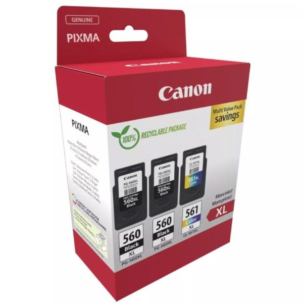 Cartucho de Tinta Original Canon PG-560XL + CL-561XL Multipack Alta Capacidad/ 2x Negro/ Tricolor - Imagen 2
