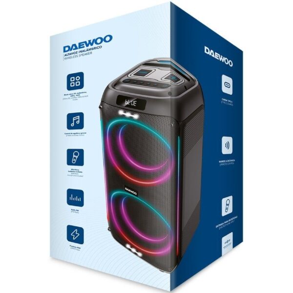 Altavoz Portable con Bluetooth Daewoo Party Speaker DW3010/ 40W/ 2.1 - Imagen 2