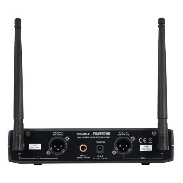 Micrófono Inalámbrico Doble Mano y Petaca UHF Fonestar SONAIR-2MP/ Incluye Receptor - Imagen 3