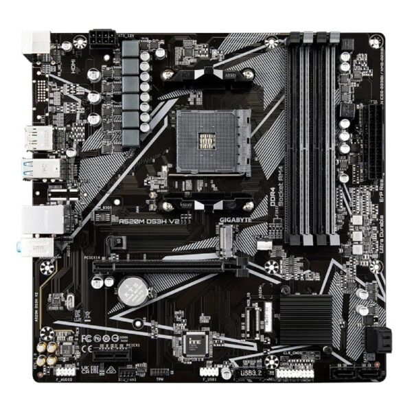 Placa Base Gigabyte A520M DS3H V2 Socket AM4/ Micro ATX - Imagen 2