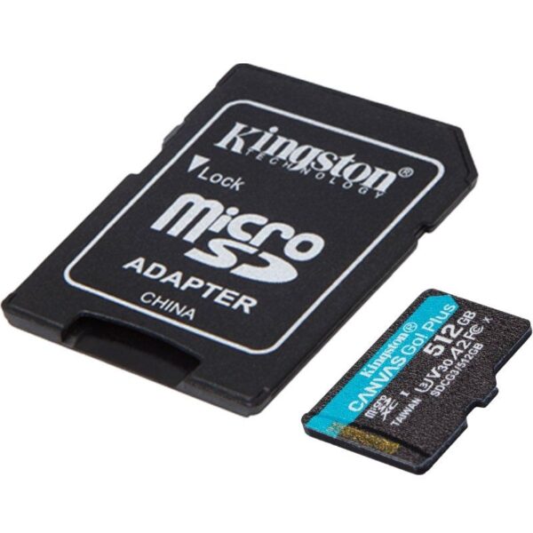 Tarjeta de Memoria Kingston CANVAS Go! Plus 512GB microSD XC con Adaptador/ Clase 10/ 170MBs - Imagen 2