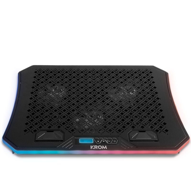 Soporte Refrigerante Krom Kooler para Portátiles hasta 19″/ Iluminación LED