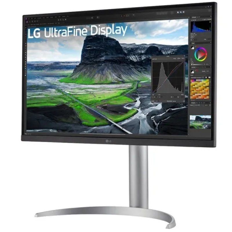 Monitor Profesional LG 27UQ850-W 27"/ 4K/ Multimedia/ Regulable en altura/ Plata - Imagen 2