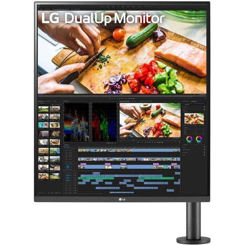 Monitor Profesional LG DualUp Ergo 28MQ780-B 27.6″/ SDQHD/ Multimedia/ Regulable en altura/ Negro