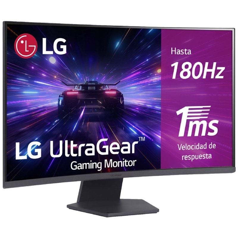 Monitor Gaming Curvo LG UltraGear 32GS60QC-B 31.5″/ QHD/ 1ms/ 180Hz/ VA/ Negro
