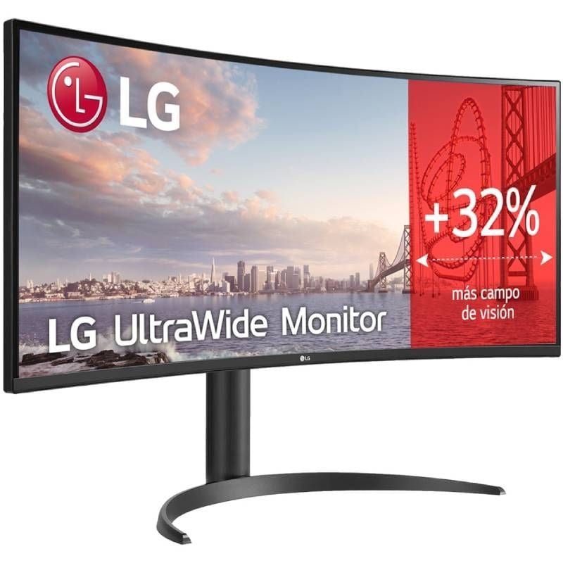 Monitor Profesional Ultrapanorámico Curvo LG 34WR55QK-B 34″/ WQHD/ Regulable en altura/ Negro