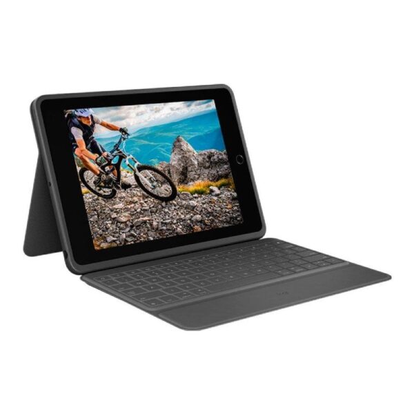 Funda con Teclado Logitech Rugged Folio para Tablets Apple Ipad 7ª y 8ª Generación 10.2"/ Negro - Imagen 2
