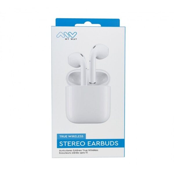 Auriculares Bluetooth Myway Wireless Touch MWHPH0030 con estuche de carga/ Autonomía 3h/ Blancos - Imagen 3
