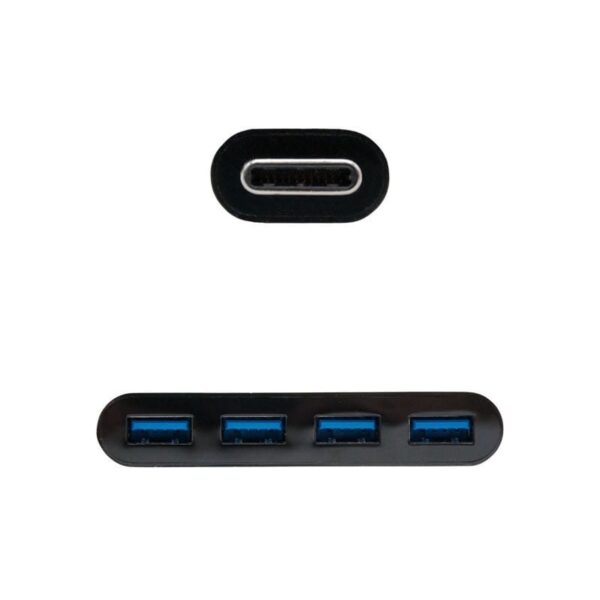 Hub USB Tipo-C Nanocable 10.16.4401-BK / 4xUSB - Imagen 2