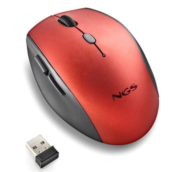 Ratón Inalámbrico NGS Bee Red/ Hasta 1600 DPI/ Rojo - Imagen 3