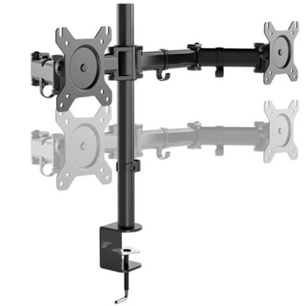 Soporte de Mesa para 2 Monitores Nox Lite Dual Stand/ Giratorio/ Inclinable/ hasta 8kg - Imagen 2