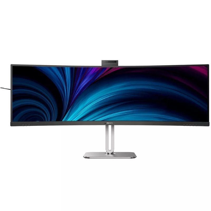 Monitor Profesional Ultraparonámico Curvo Philips 49B2U5900CH 48.8″/ Dual QHD/ Webcam/ Multimedia/ Regulable en altura/ Plata y Negro