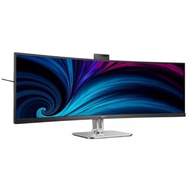 Monitor Profesional Ultraparonámico Curvo Philips 49B2U5900CH 48.8"/ Dual QHD/ Webcam/ Multimedia/ Regulable en altura/ Plata y Negro - Imagen 2