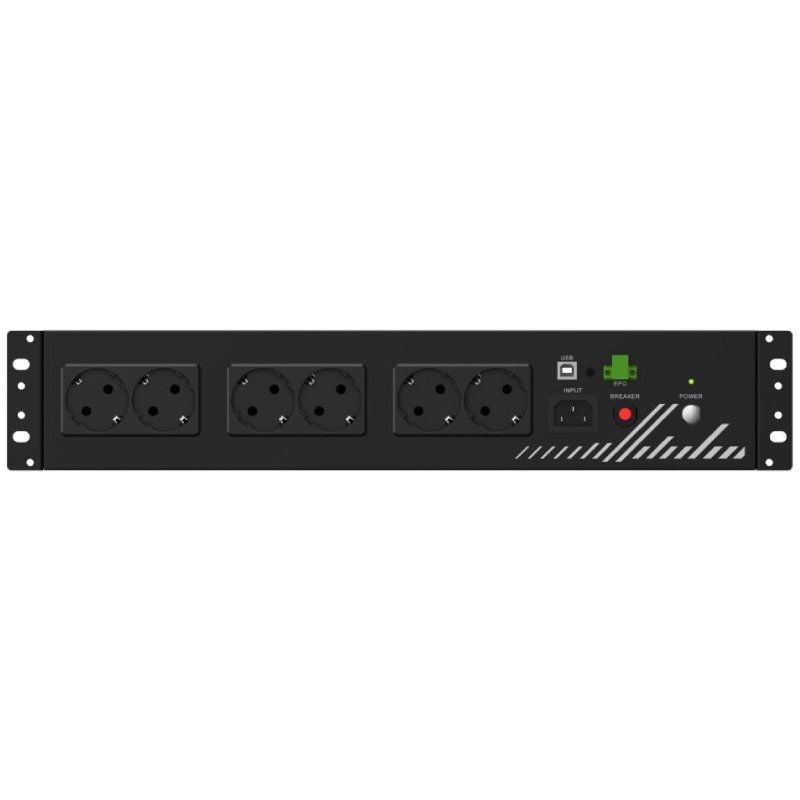 Unidad de Distribución para Alimentación Phasak COMPACT 800 VA/ 9A/ 8x Schuko/ Formato Rack 2U - Imagen 2