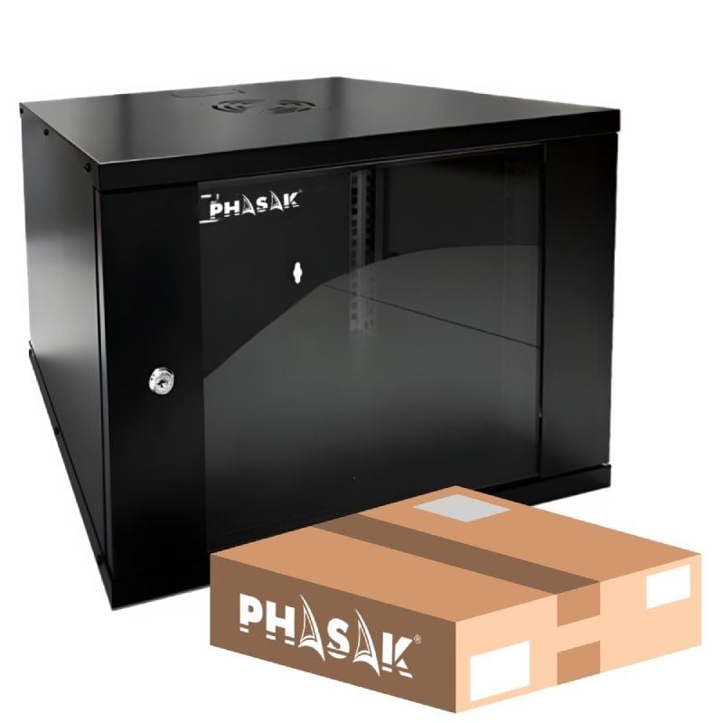 Armario Rack Mural Desmontado Phasak PHO 2009D/ 19″/ Altura 9U
