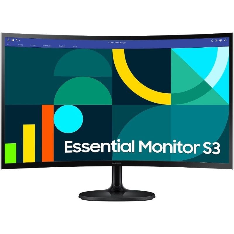 Monitor Profesional Samsung Essential Monitor S3 S36GD S24D302GAU/ 27″/ Full HD/ Negro