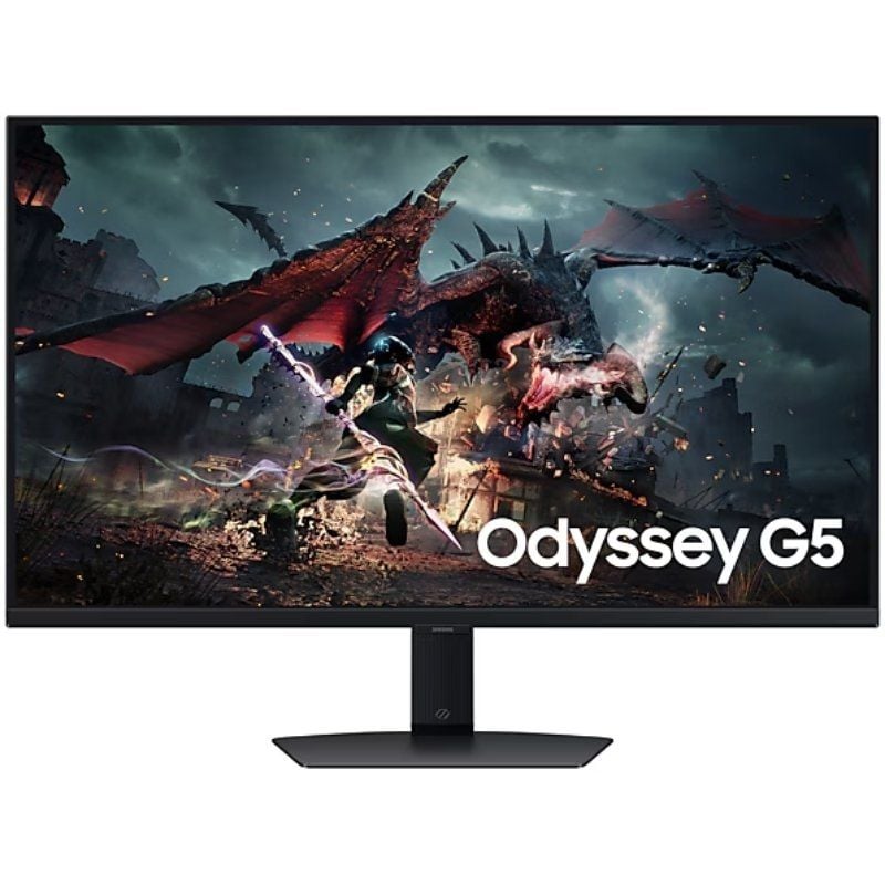 Monitor Gaming Samsung Odyssey G5 S32DG500EU 32″/ QHD/ 1ms/ 180Hz/ IPS/ Regulable en altura/ Negro