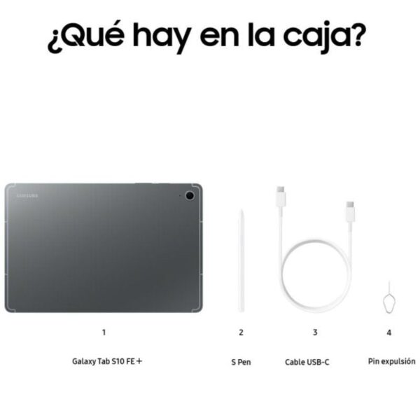 Tablet Samsung Galaxy Tab S10+ FE 13.1"/ 8GB/ 256GB/ Octacore/ Gris - Imagen 3